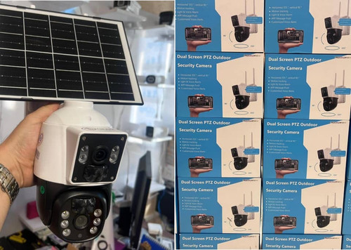 دوربین گردان دولنزه سیمکارتی پنل خورشیدی دار